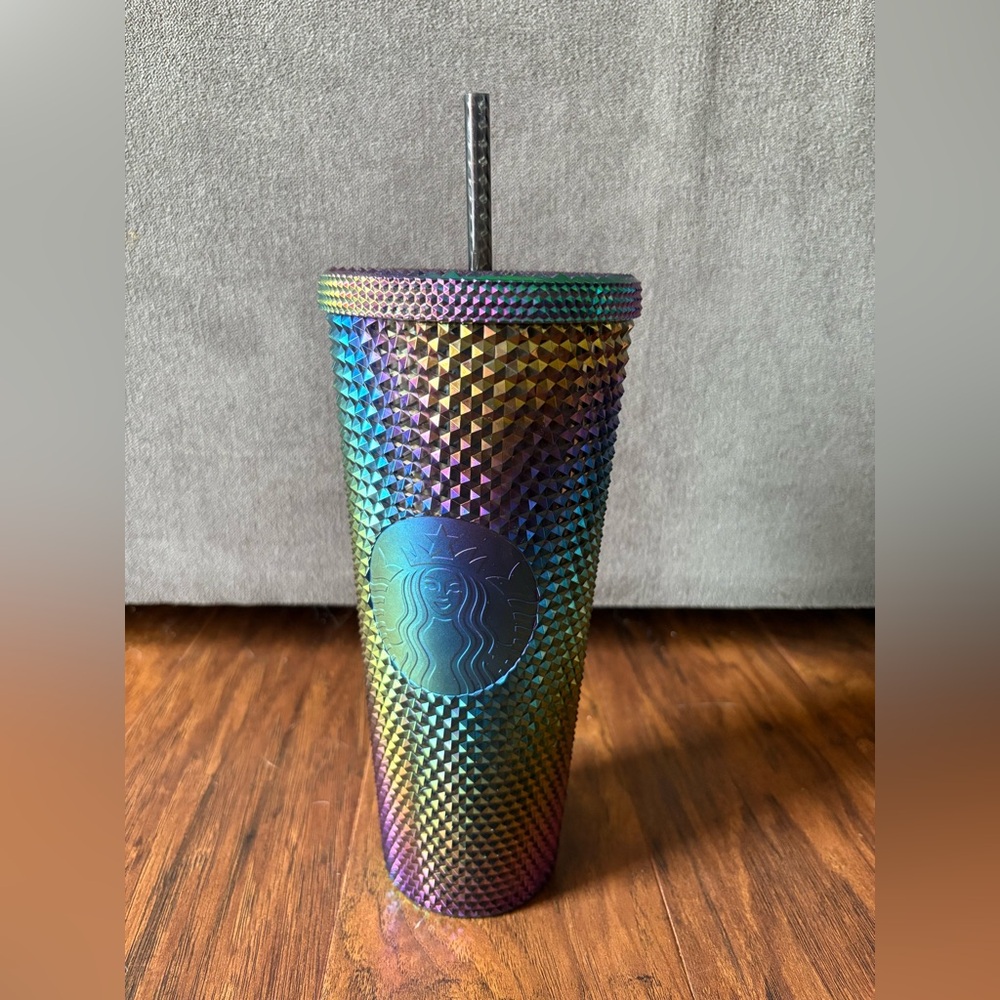 Starbucks Iridescent Oil Slick Studded Tumbler 24 Oz